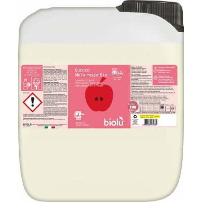 Detergent ecologic lichid pentru rufe albe si colorate - mere rosii - 5L Biolu
